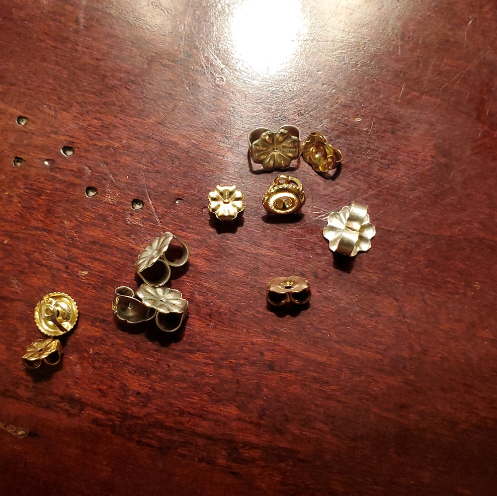 Gold And Silver Earring Backs